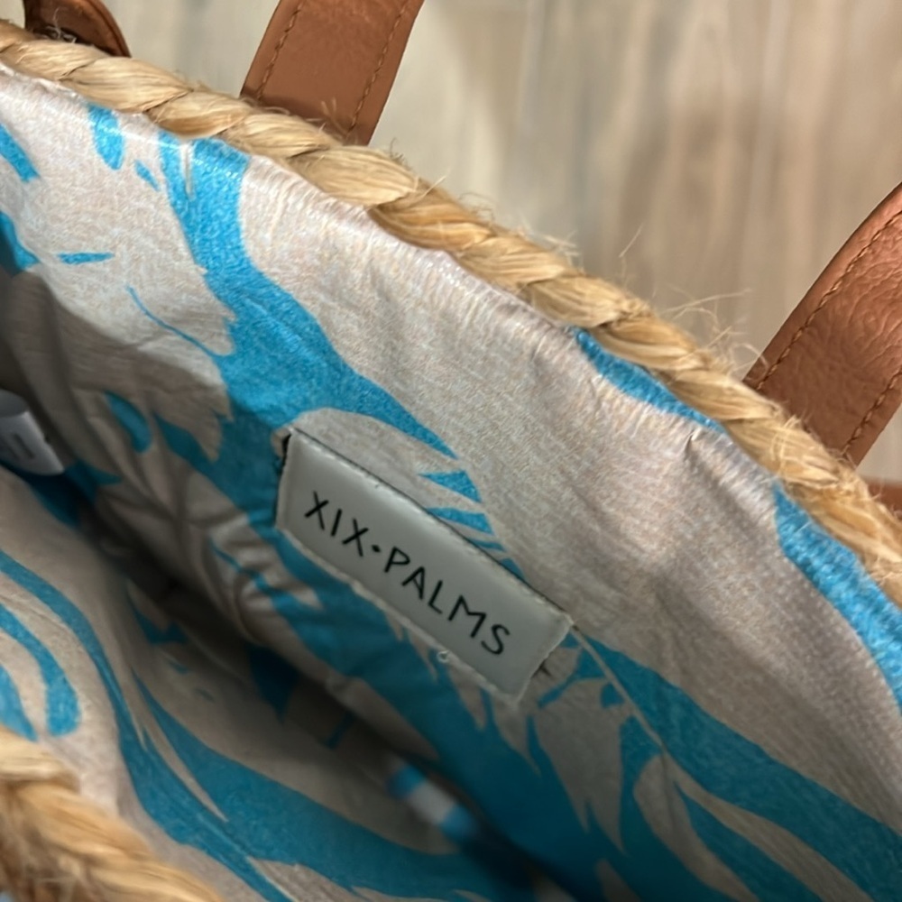 XIX Palms Straw Purse Bag Backpack Insulated Cooler Shorebreak Beach Boho NWOT - Picture 6 of 10